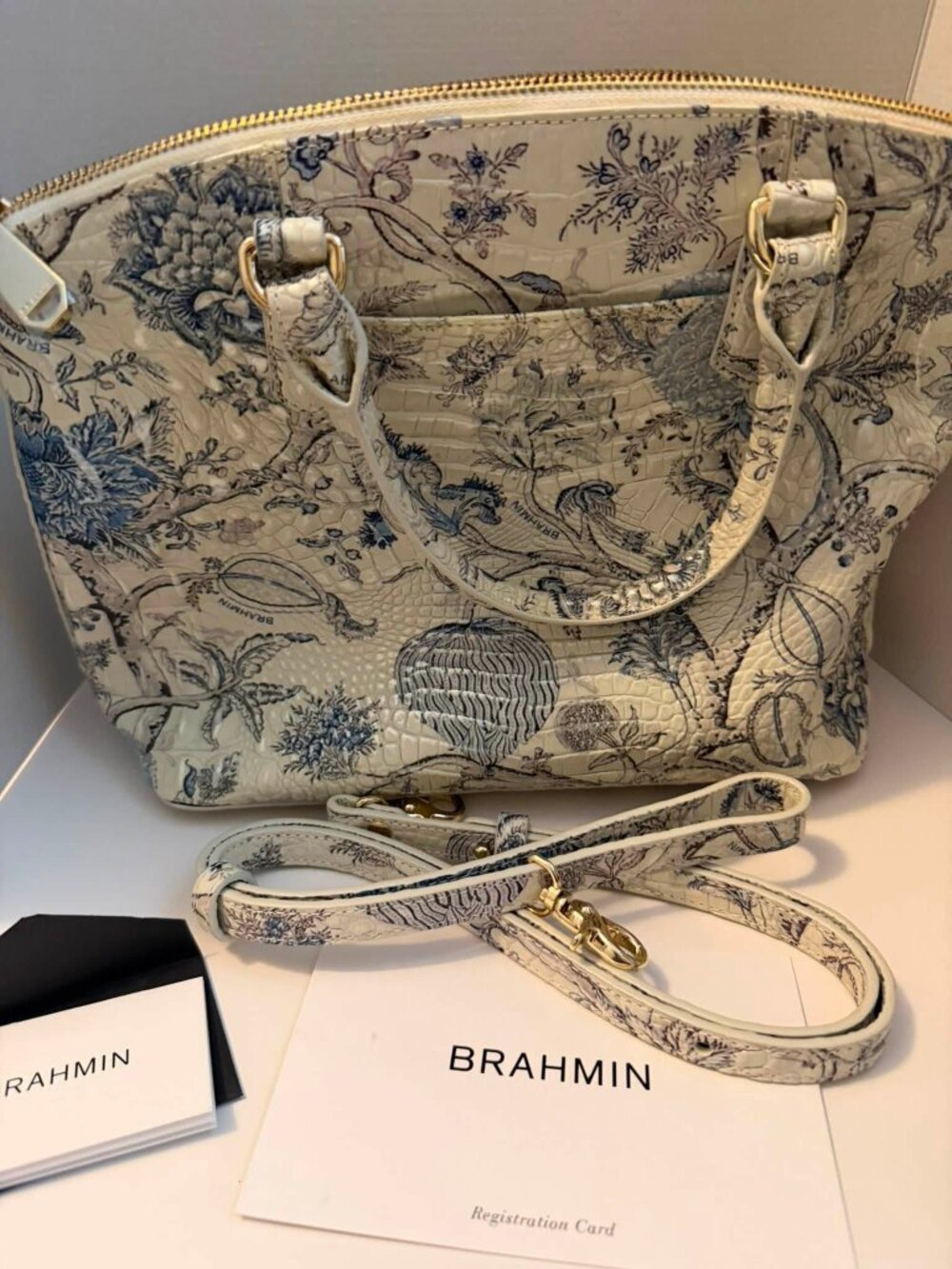 Brahmin Duxbury Satched Blue Jay Melbourne - Picture 5 of 7